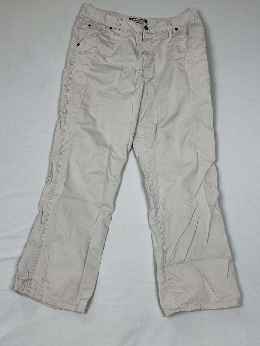 Caribbean Jean Co. Women's Beige Casual Cargo Pants
